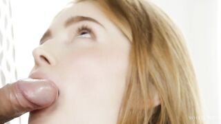 Redhead girlfriend pleases her boyfriend